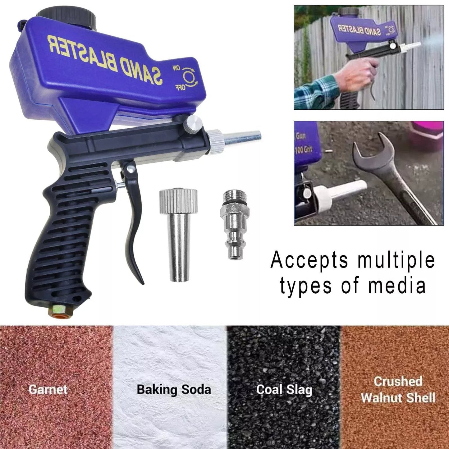 Adjustable Power Rust Blaster – Say Goodbye to Rust Forever! 🛠️ Sandblasting Gun/Machine Combo – TODAY ONLY: 2nd @ 40% OFF + FREE Shipping! 🌟