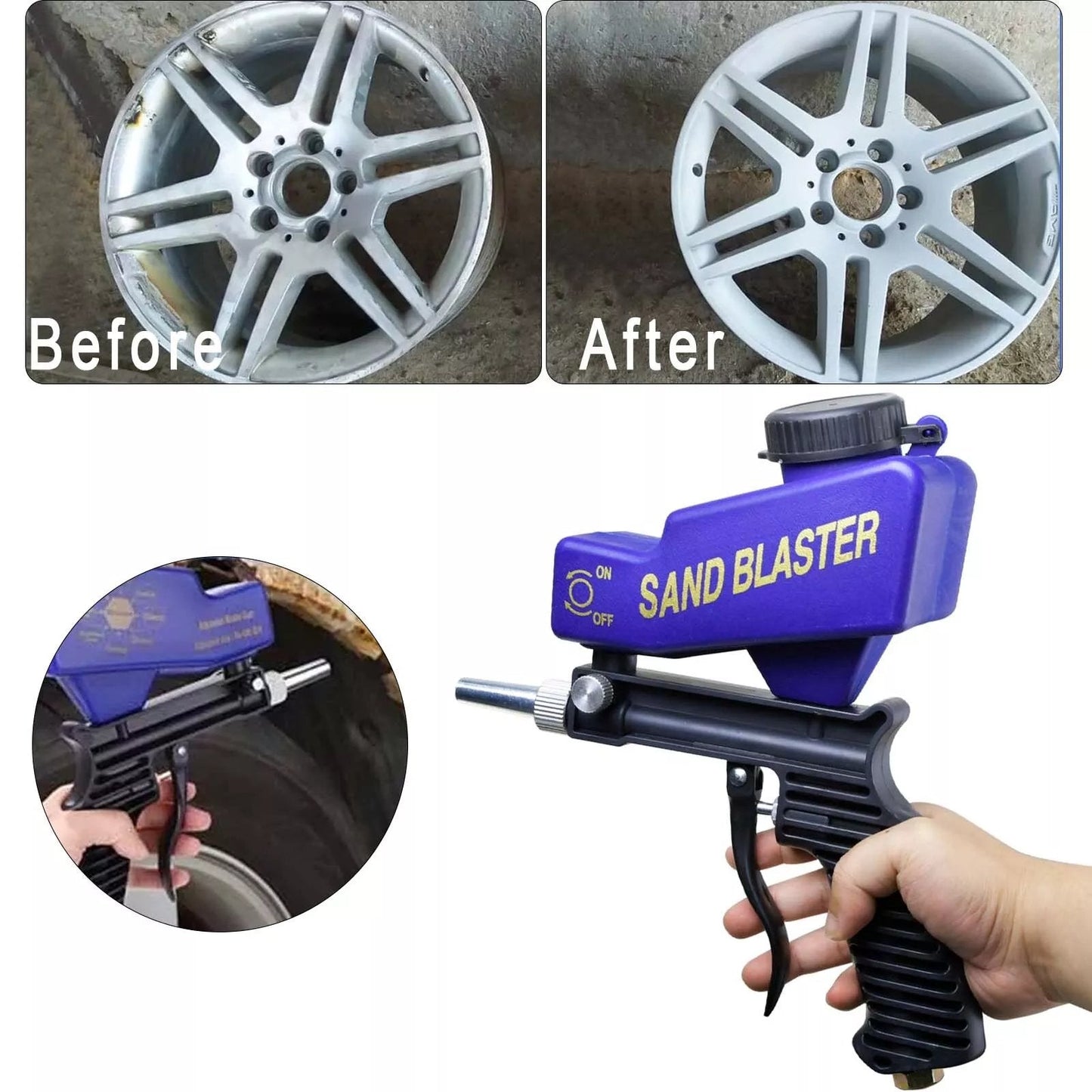 Adjustable Power Rust Blaster – Say Goodbye to Rust Forever! 🛠️ Sandblasting Gun/Machine Combo – TODAY ONLY: 2nd @ 40% OFF + FREE Shipping! 🌟